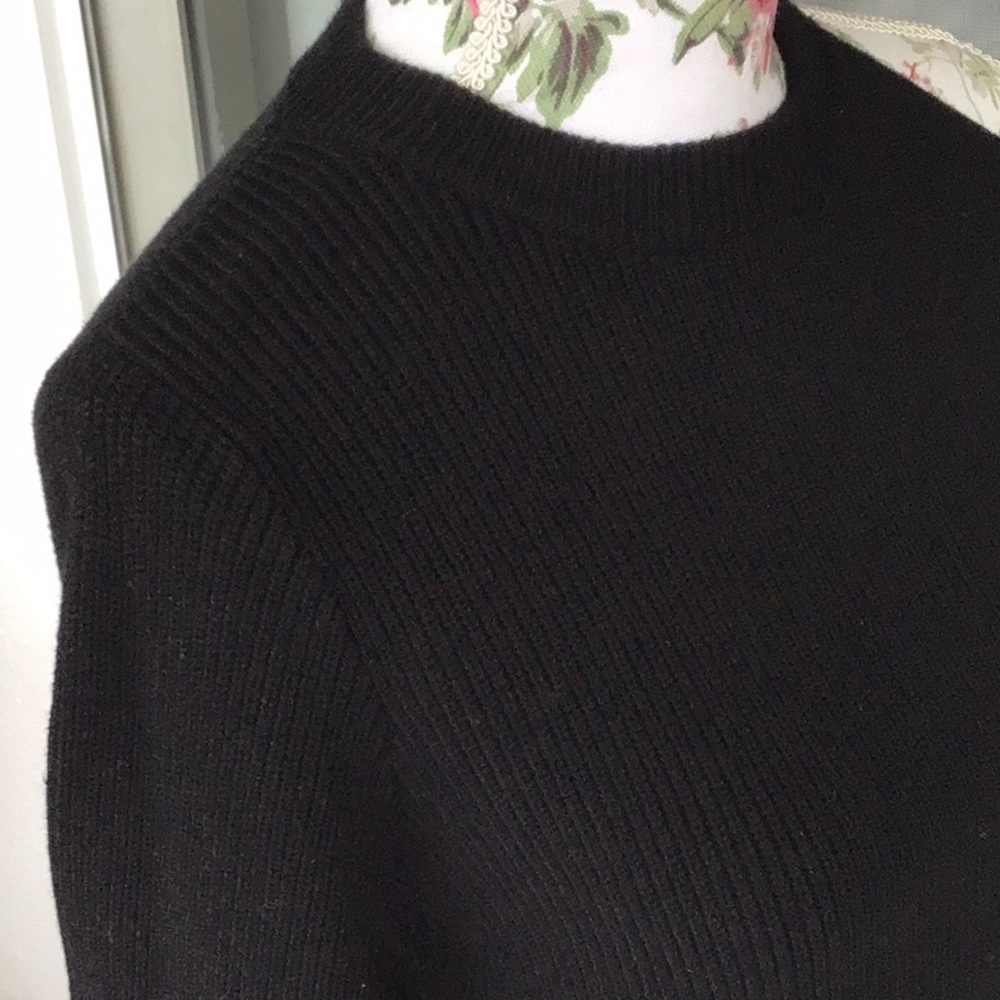 DO+BE Black Cold Shoulder Knit Pullover - Picture 7 of 8
